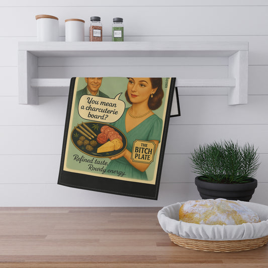 "Bring Me a Bitch Plate" Retro Tea Towel