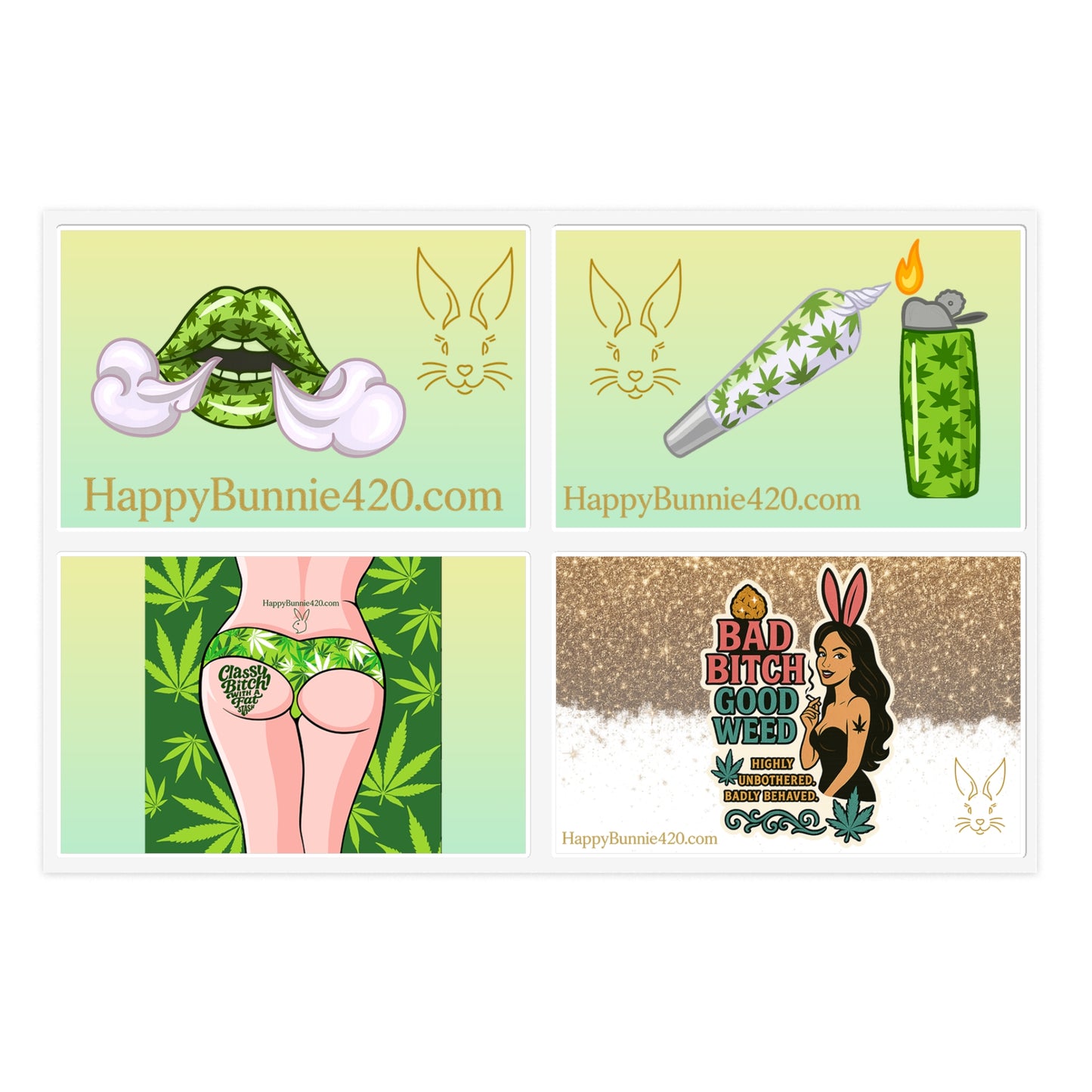 HappyBunnie420 Sticker Stash