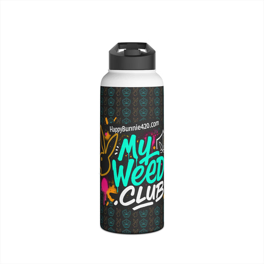 MyWeed.Club x HappyBunnie420.com Collab - Stainless Steel Water Bottle 32 oz