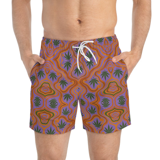 Retro Swim Trunks by HappyBunnie420