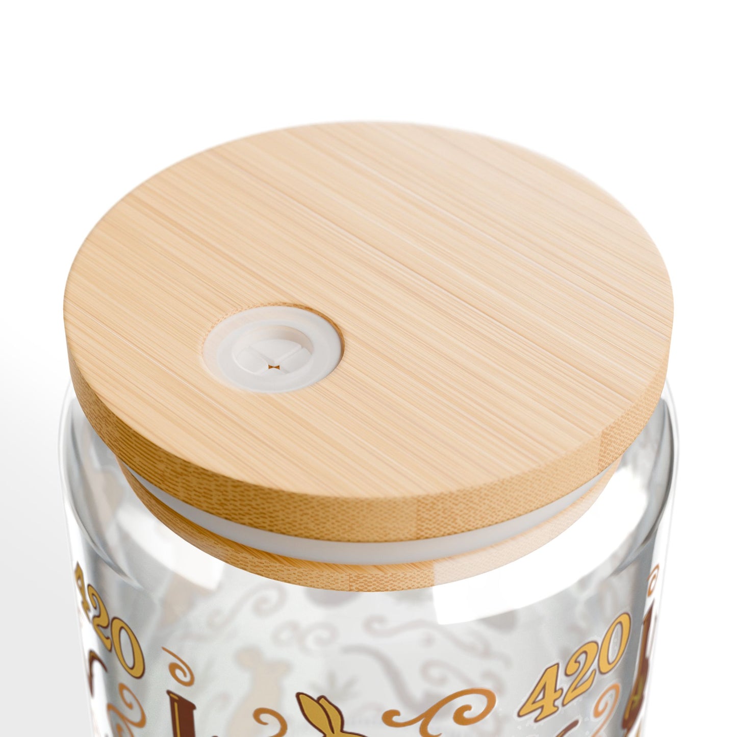 HappyBunnie420 Micro Print Sipper Glass – 16 oz